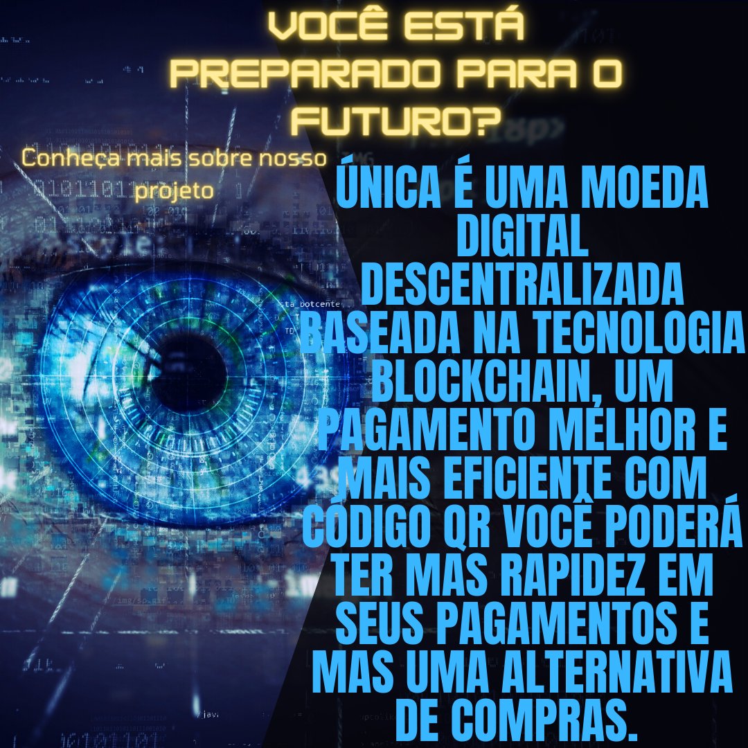 TokenUnica's tweet photo. Você já conhece A ÚNICA? https://t.co/fqLOU3FV4Q