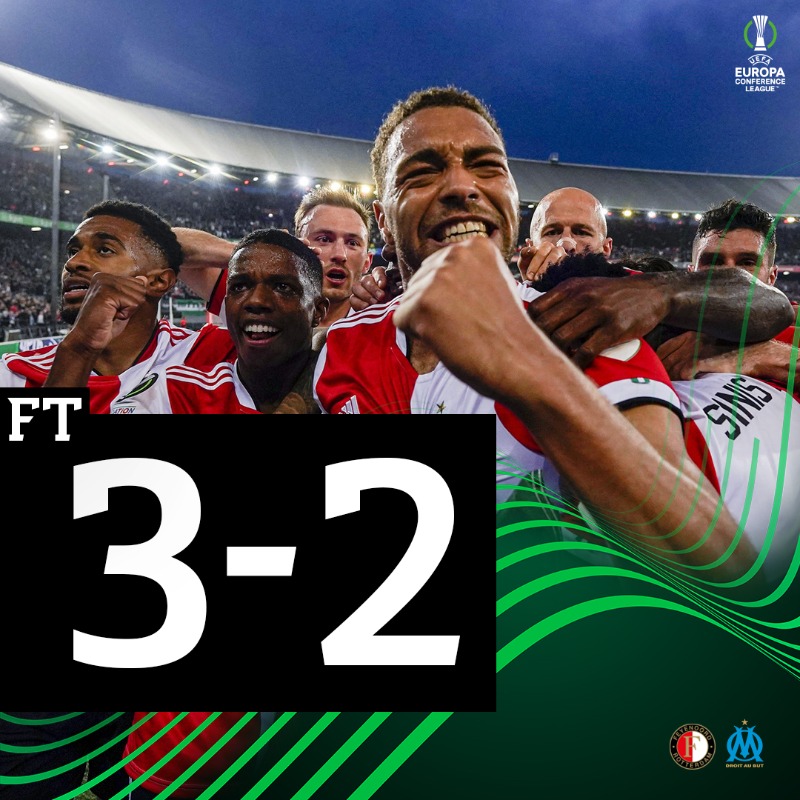 Feyenoord's tweet photo. FIRST LEG = 🔴⚪️⚫️

#feyom • #UECL