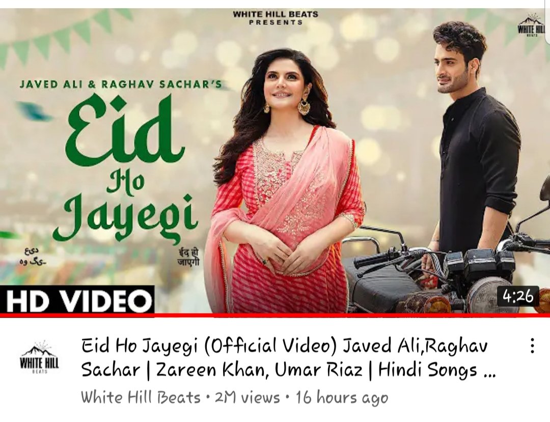 amaalfanclub's tweet photo. Finally #EidHoJayegi completed 2 million views on YouTube congratulations @realumarriaz @zareen_khan #UmarRiaz #UmarArmy https://t.co/2eLMWBqhMH