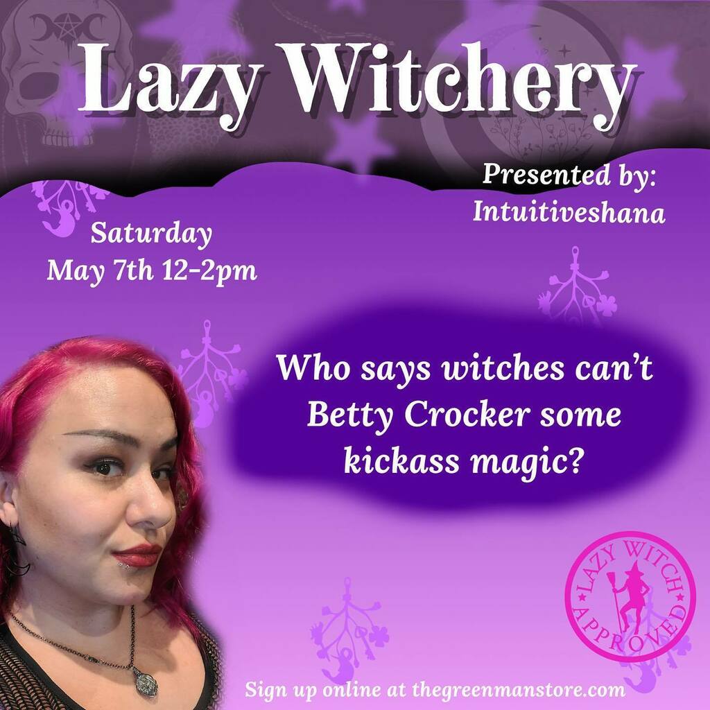 greenmanstore's tweet photo. Coming up sooner than you think!
#lazywitchapproved this class is always full of useful information you can use right away. @intuitiveshana is amazing and knows her stuff. Sign up online for this online class…
.
.
.
.
.
.
#paganism #witchcraft #thegreenmanstore #lazywitch #i… https://t.co/u2sr123x3Z