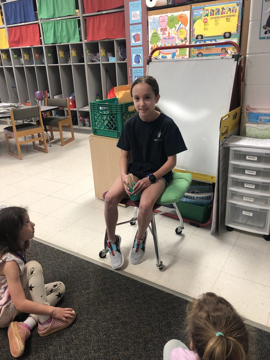 Day two with an awesome teacher’s helper!  We loved having big sister today! <a href="/MiddleCreekES/">Middle Creek ES</a>
