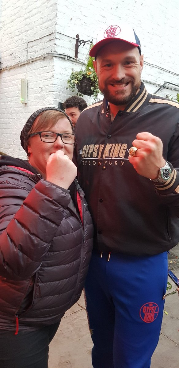 sarahjudge90's tweet photo. From one wythenshawe fighter to somebody who fights for Wythenshawe. Thanks for the well wishes @Tyson_Fury https://t.co/vtzRMbdHmC
