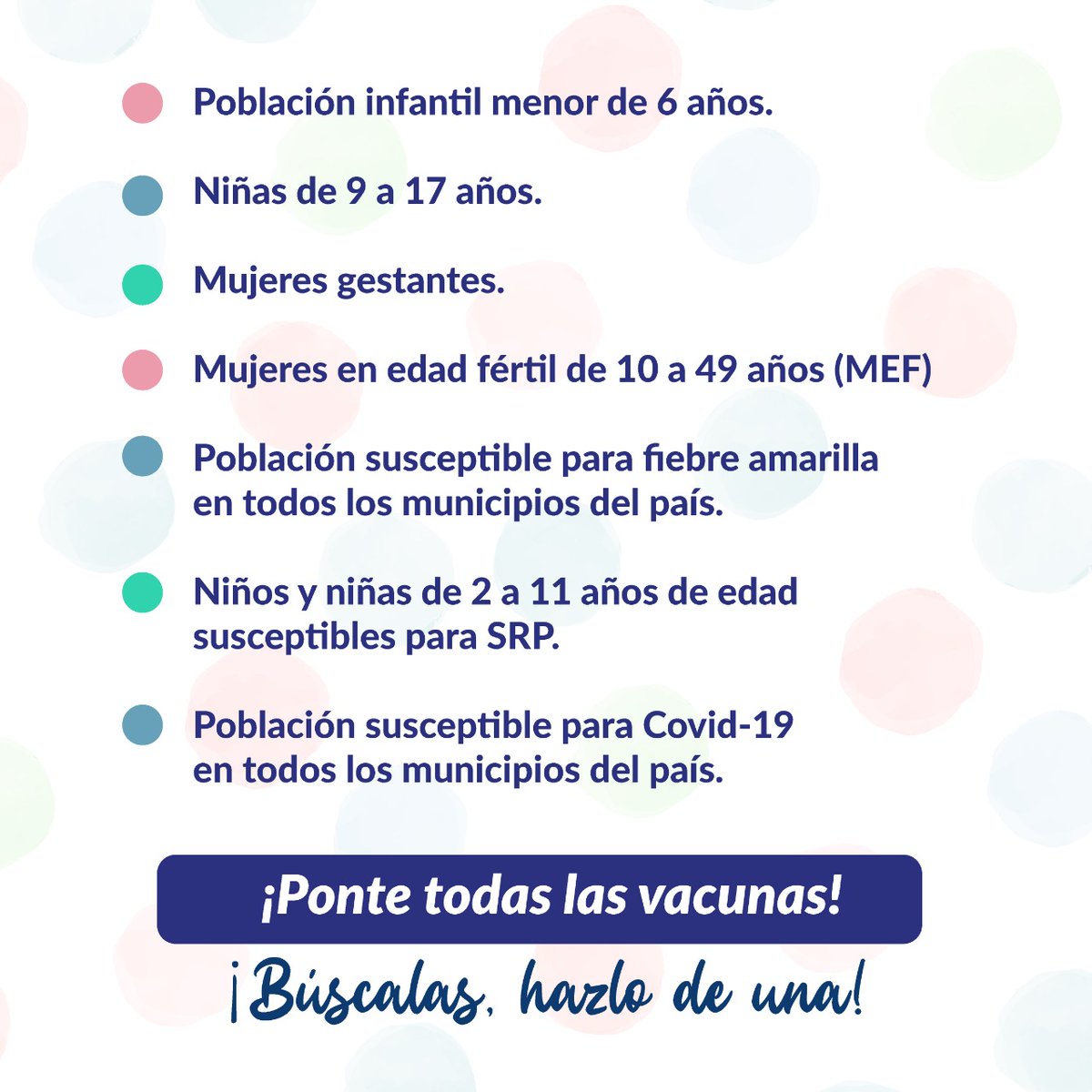 En Florencia, nos ponemos al día en la Semana de Vacunación de las Américas 💉👶🏾👧🏻👱🏻‍♀️🤰🏻👴🏿
🏥 Asiste al puesto de vacunación más cercano para que inicies, continúes o completes tu esquema.
#EnDefensaDeLaVida #NuestroCompromisoEsFlorencia 💖💛💚 ¡Hazlo de una! 💪🏽