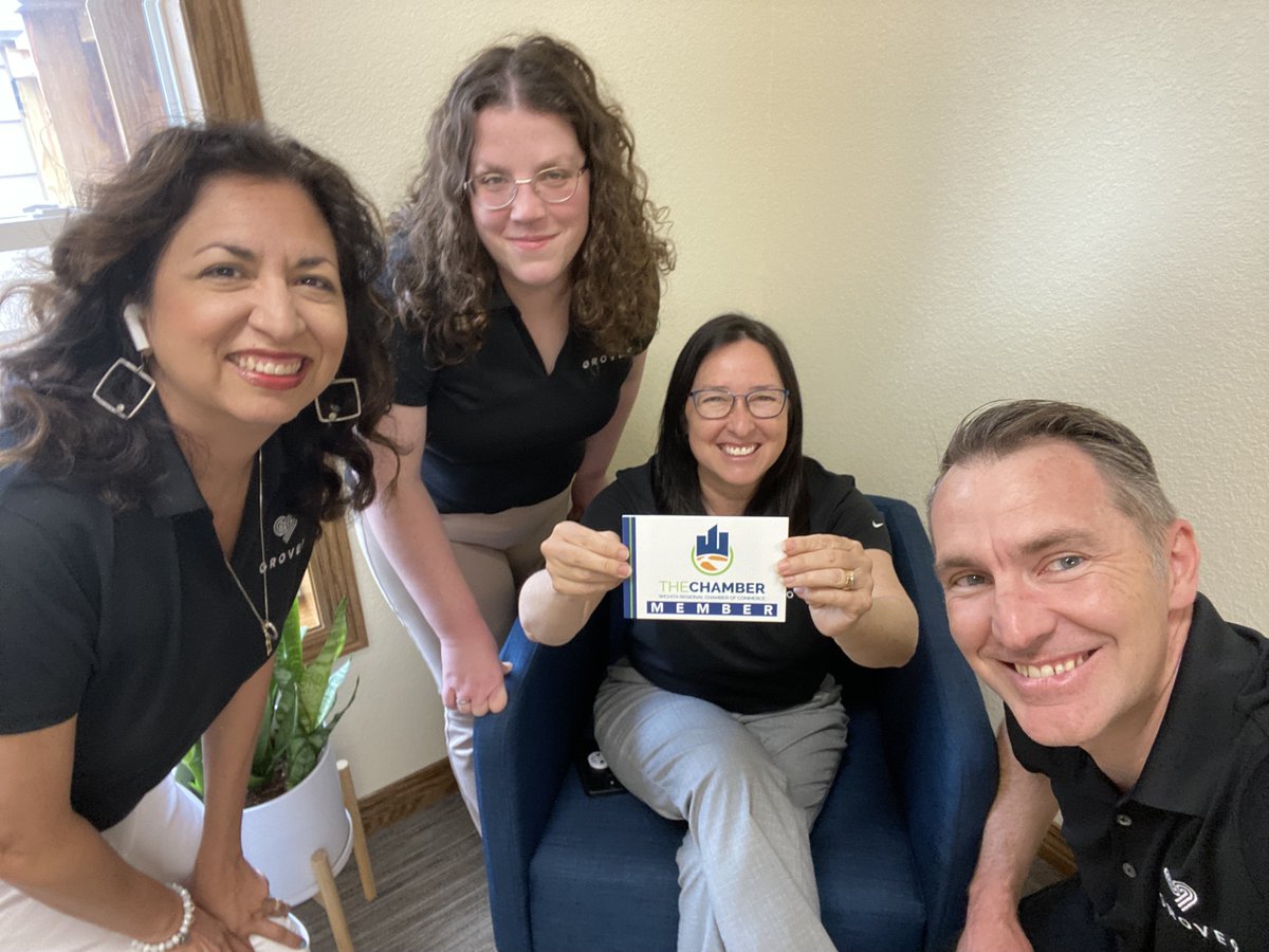 Grove9marketing's tweet photo. Say hello to proud new members of the @ChamberWichita! Thank you for caring deeply about our success and investing in our wonderful city.
#Grove9 #WichitaMetroChamberofCommerce #GrowTheGood #MarketingStrategy #DigitalMarketing #MarketingAgency #NonprofitMarketing https://t.co/Peg94HiPVf