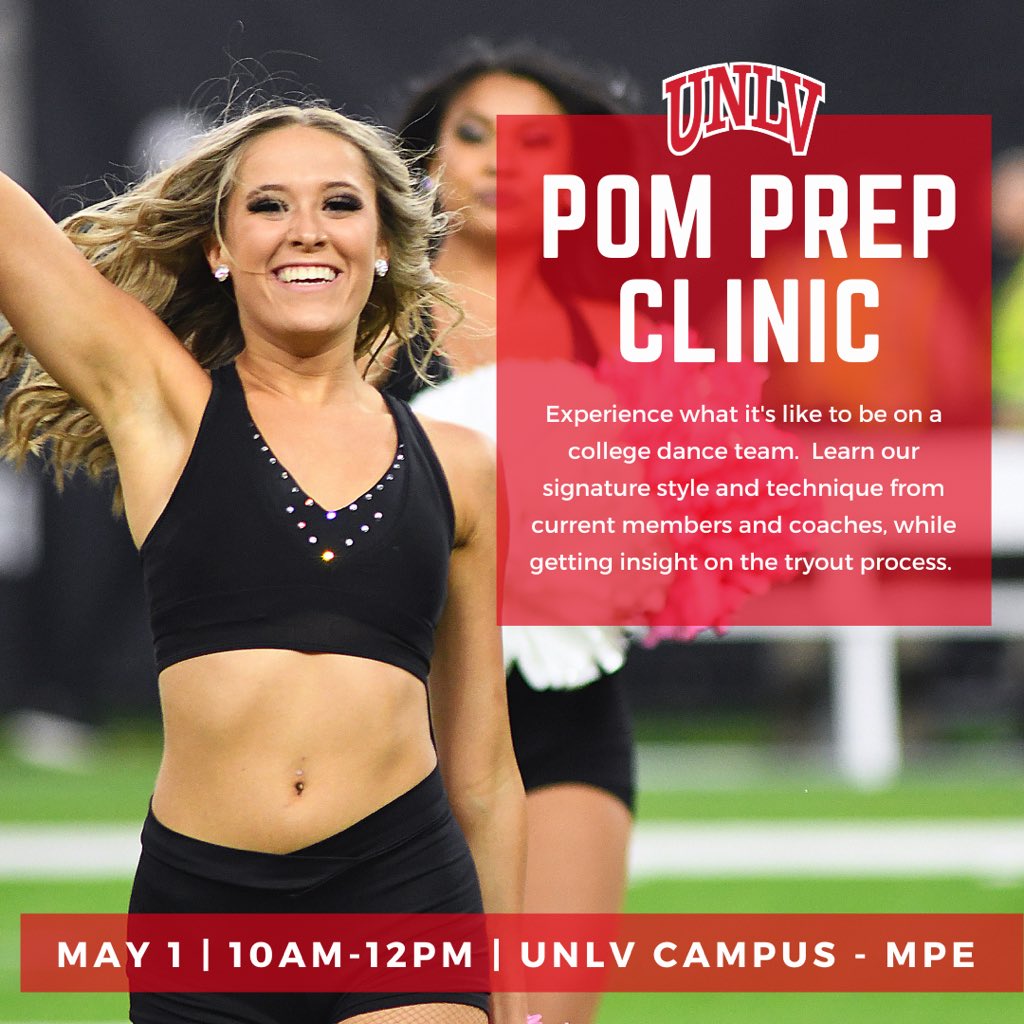 UNLVPom's tweet photo. Register for clinic by clicking the link! https://t.co/0FlIidm3k5 https://t.co/uSCWzCb3Jp