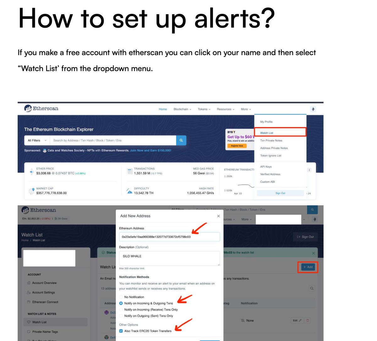 PHDCapital's tweet photo. New article out by the @DeFi_educator: 

Outsmart Whales, Evade dumps with Alerts
https://t.co/poFpi0QsGo

- How to play defense using on-chain analysis
- How to set alerts to outsmart whales https://t.co/BnqSCLFrK5