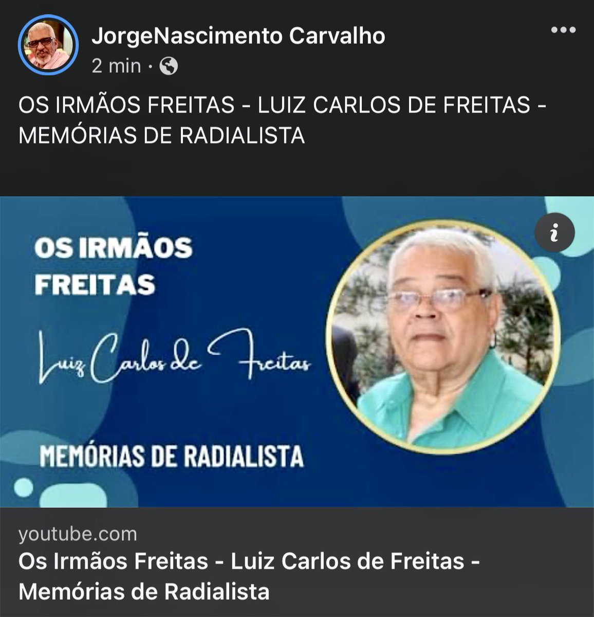 Jorgeprofessor1's tweet photo. OS IRMÃOS FREITAS - LUIZ CARLOS DE FREITAS - MEMÓRIAS DE RADIALISTA - https://t.co/9kzPfhQOe4 https://t.co/3dik3JCim1