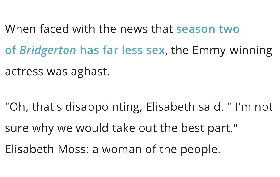 I am here for #ElisabethMoss (and @enews, as always) fangirling over Seas0n 1 of Bt0n 💯😆🗣 #JuneKnows #AWomanOfThePeople