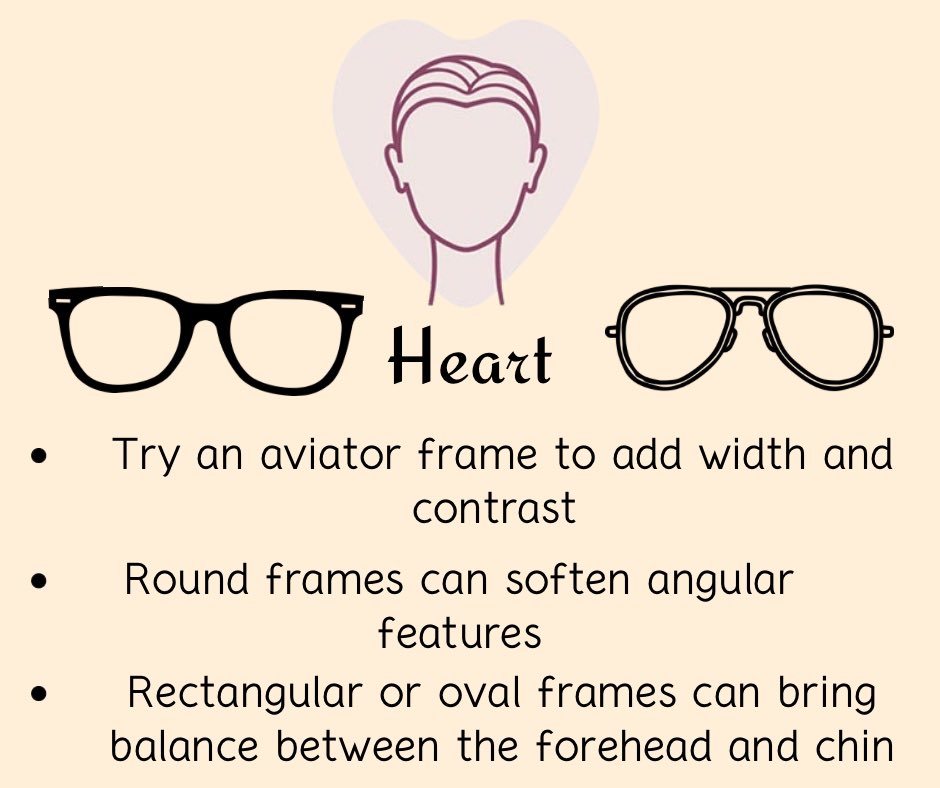 UMSLEyeCare's tweet photo. Having trouble deciding which frame is the best fit for you? Check out what opticians suggest for the face shapes! There’s more on our facebook! https://t.co/S31mt4g9Fr