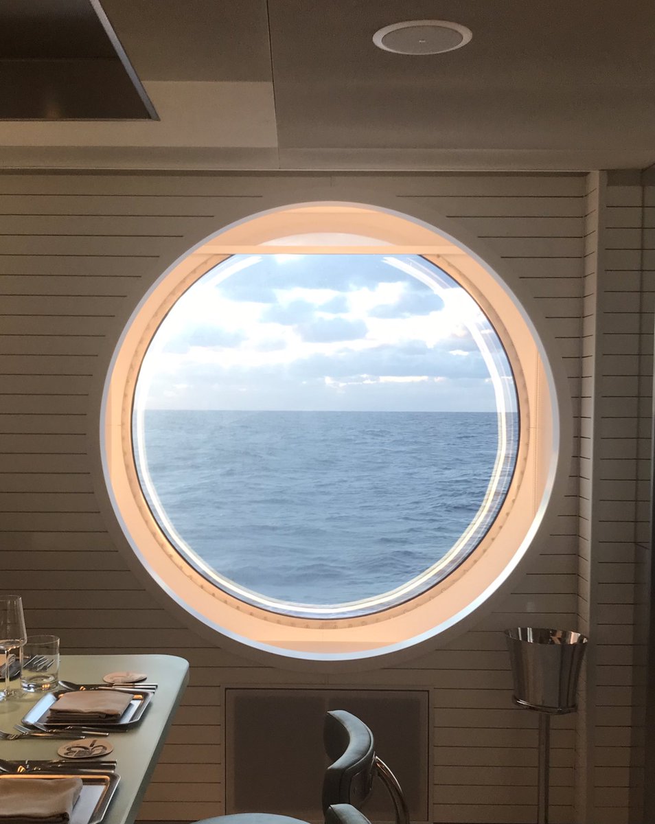 And today we’re looking through the round window #lifeontheoceanwaves #cruising