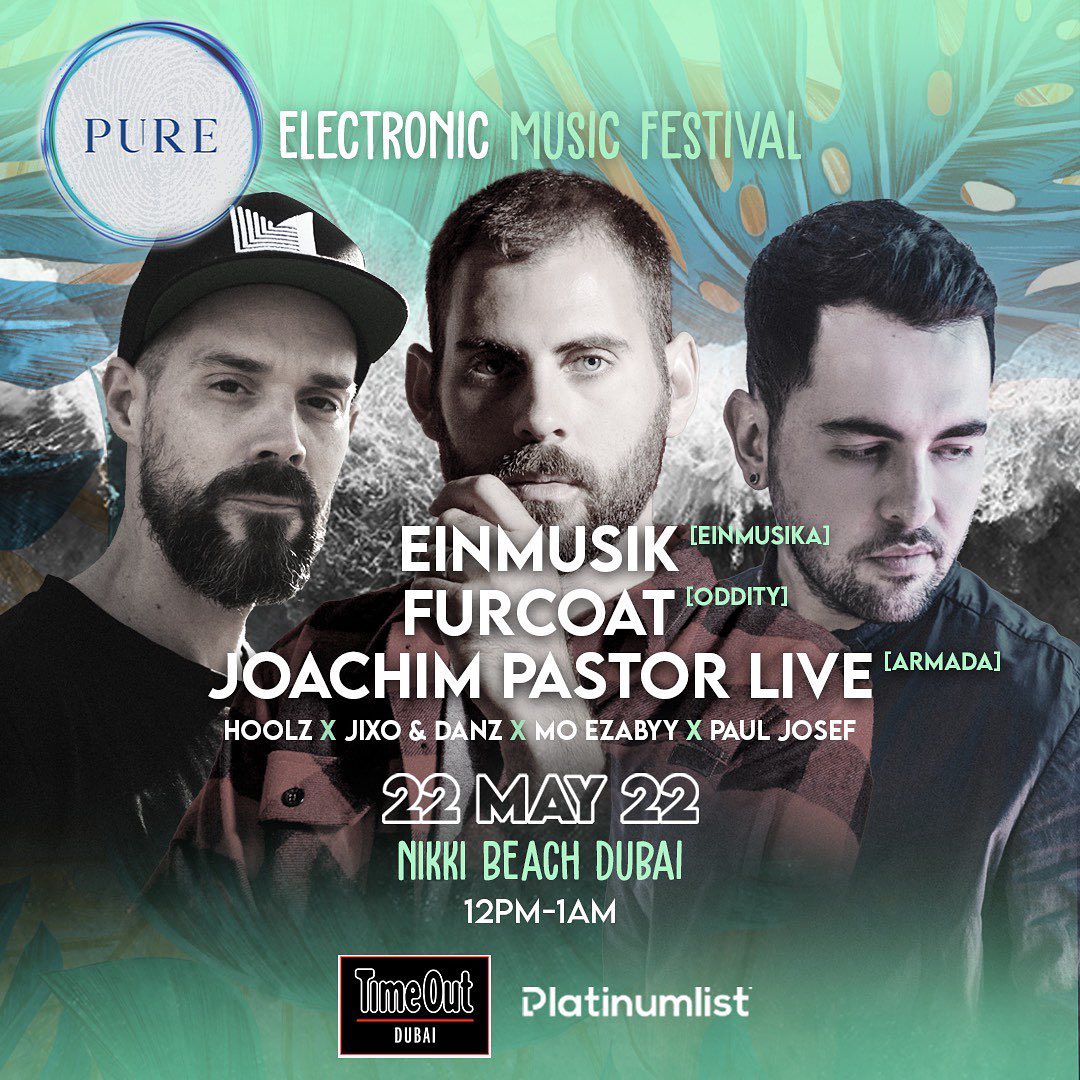 beatuae's tweet photo. Get your tickets to @pure_festival_dxb happening on the 22nd of May at @nikkibeachdubai

@einmusik_samuel
@furcoatmusic
@joachim_pastor

Taking over the decks alongside Hoolz | Jixo &amp; Danz | Mo Ezabyy | Paul Josef

#PureAtNikkiBeachDubai #Einmusik #Furcoat #JoachimPastor https://t.co/ddPM7U1lTZ