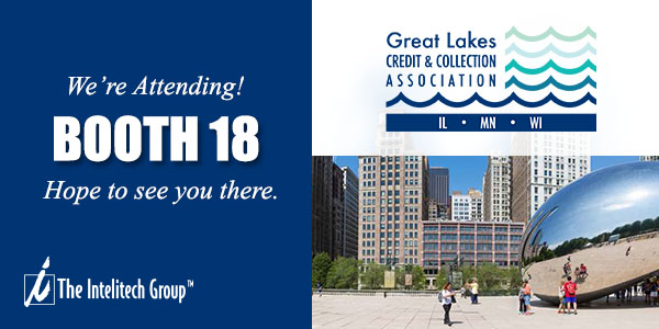 IntelitechGroup's tweet image. We&apos;re excited to attend GLCCA&apos;s 6th annual conference in Rosemont, Illinois. Be sure to stop by and say hello! #collectionconference #workingsmarter #collectionanalytics #GLCCA