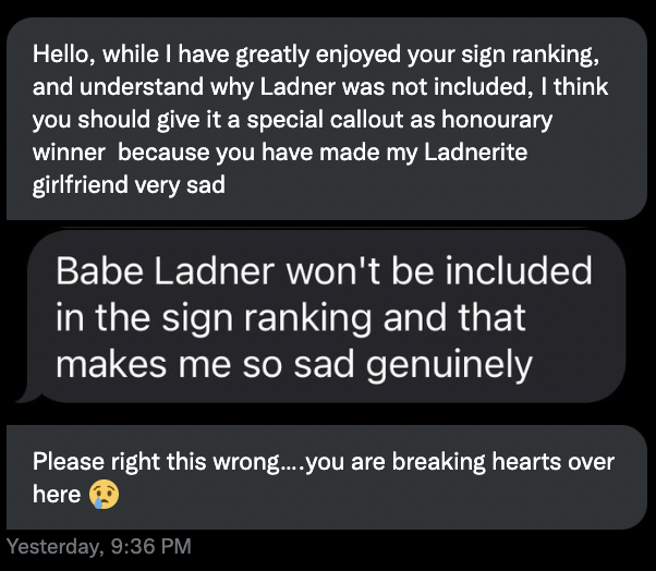me: neighbourhoods within municipalities aren't included in the welcome sign rankings

ladner:
