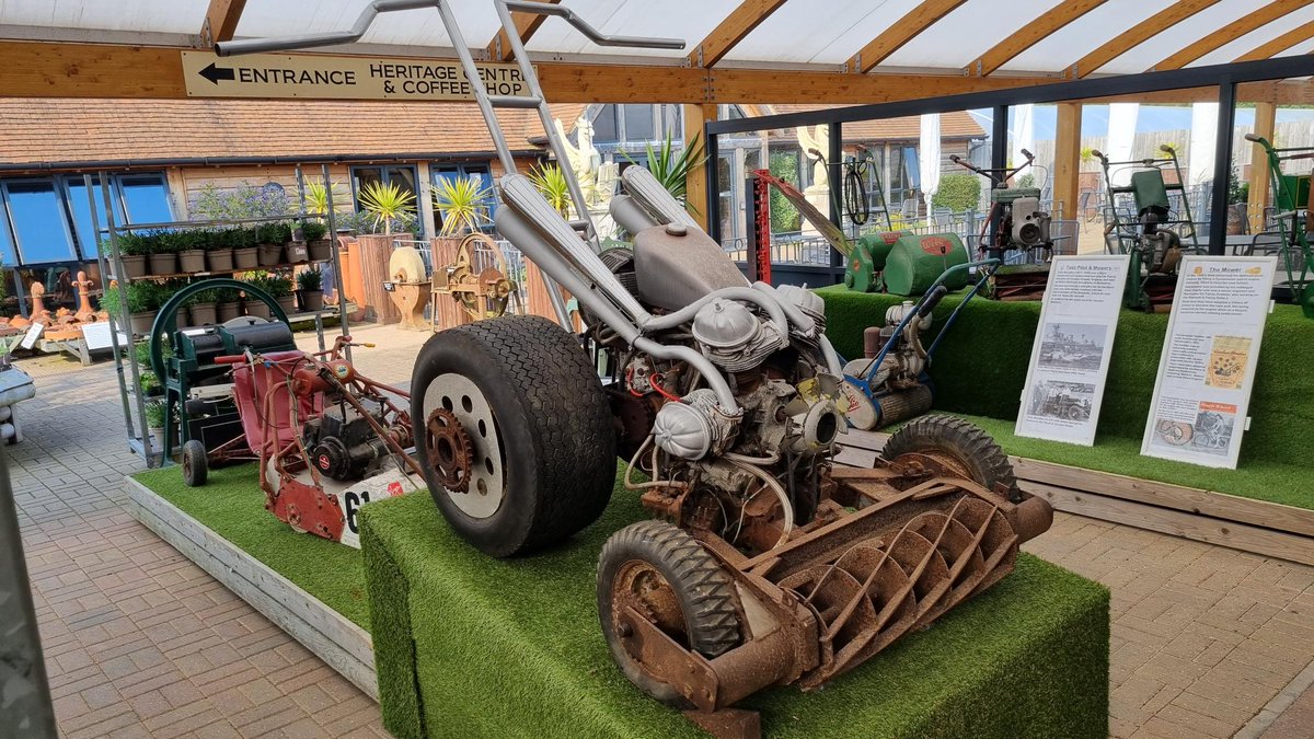 MuseumGardening's tweet photo. Object Week 19: Anchor Butter Mower 
Extraordinary #mower created #90s built for ‘The Singing Cows’ @Anchor #butter TV #Adverts A #modified @Citroen #2CV #engine operated by radio control hydraulics https://t.co/GZhZILIyZj
@MotorcycleMP @TheBuddingFD @TatesGCs #museum #charity https://t.co/wpsbL9bi4w