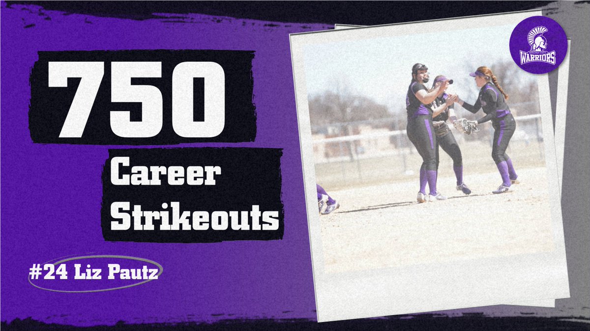 Winona State SB || A warm Warrior congrats to Winona State pitcher Liz Pautz for eclipsing the 750 strikeout mark today in the WSU 2-0 shutout win over Upper Iowa University.  #WSUWarriorProud #NSICSB