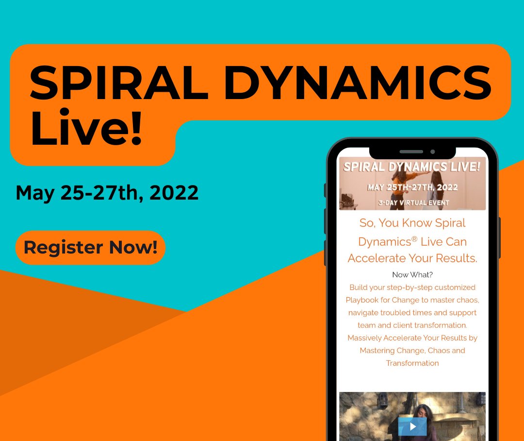 Amidst unprecedented change, you need powerful tools to work through chaos...

At SPIRAL DYNAMICS® Live, you'll build a PLAYBOOK to tackle change, learn world class strategies and tactics to find the right way to implement change for your clients.

Register at the link in bio 🚨
