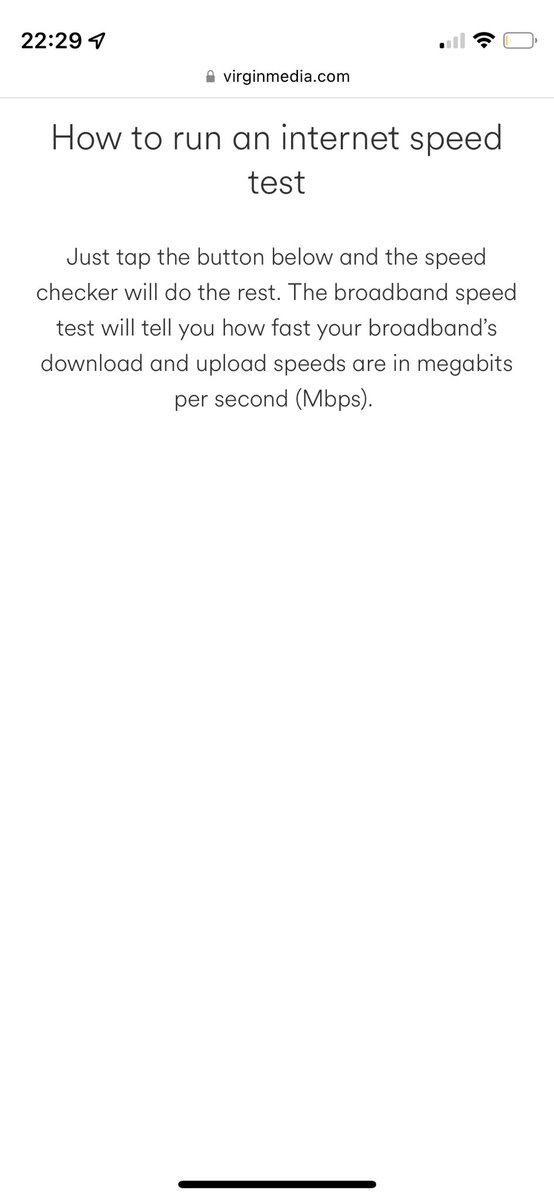 fayste's tweet photo. The irony of @virginmedia not being able to test its own speed because it’s so slow it won’t load, £54 a month for this 🤯 https://t.co/0p41umWr1B