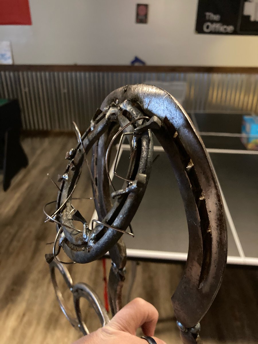 AtcRussell's tweet image. RATC News:  Look at this beautiful horseshoe cross Trey Profitt made in Welding today!  It is BEAUTIFUL!  Super proud of him &amp;amp; his welding skills as a Sophomore!  Way to go Trey &amp;amp; Mr Woolum! @CTEWorks. @Russell_Updates