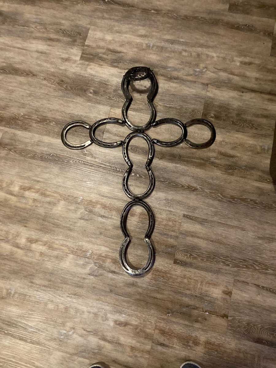 AtcRussell's tweet image. RATC News:  Look at this beautiful horseshoe cross Trey Profitt made in Welding today!  It is BEAUTIFUL!  Super proud of him &amp;amp; his welding skills as a Sophomore!  Way to go Trey &amp;amp; Mr Woolum! @CTEWorks. @Russell_Updates