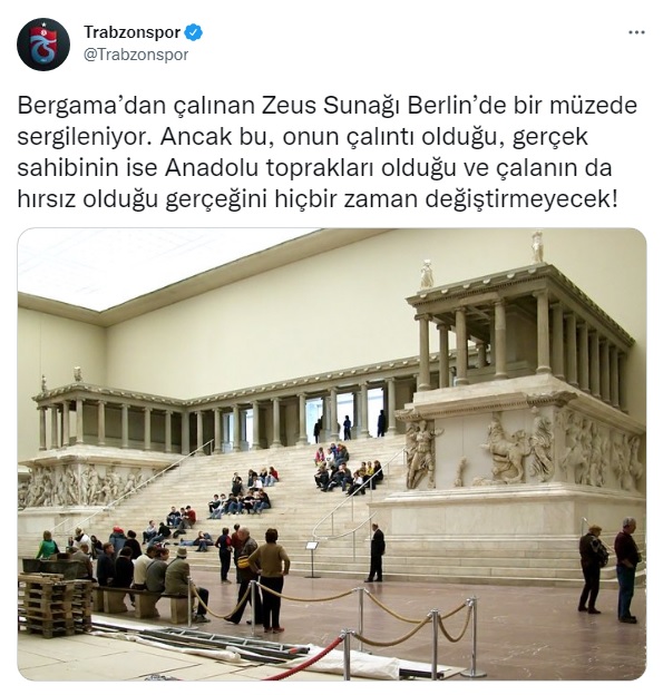 Trabzonspor'un paylaşımı.