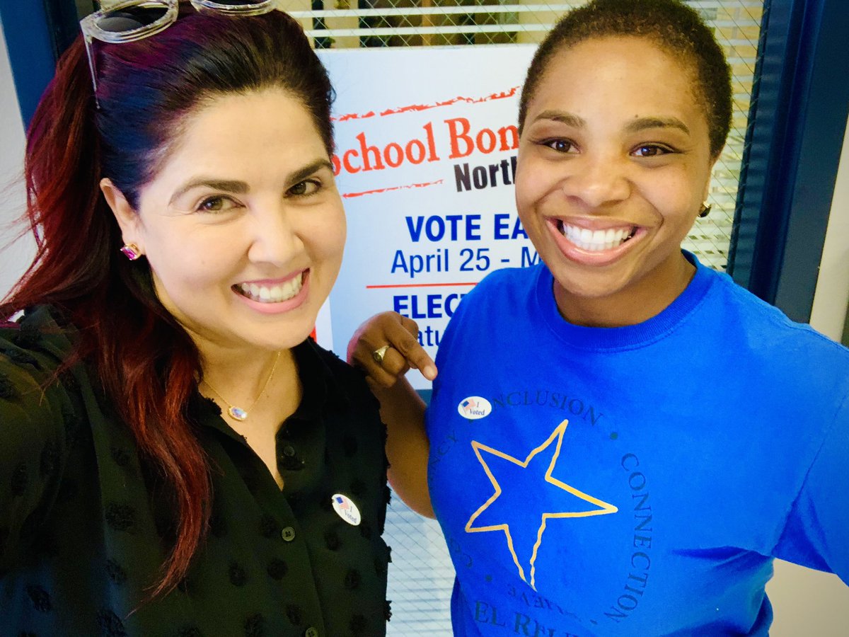 KellyNisd's tweet photo. Get out and vote!!! We did!!! 🤩@NISDMichael @NISD @ang_pereyra #starsvote https://t.co/20PMgHkRXO