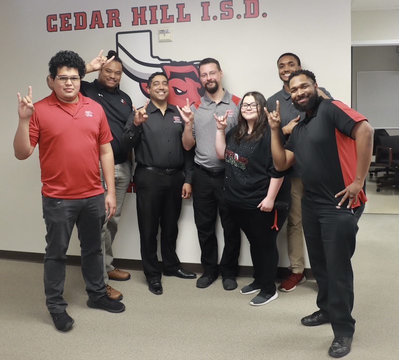 Cedar Hill ISD (@cedarhillisd) on Twitter photo <a href="/CHISDTechnology/">CHISD Technology</a> has seven CHISD Graduates working in its Department! <a href="/mrneilbolton/">Neil Bolton</a> <a href="/geraldhudson/">Dr. Gerald B. Hudson</a> <a href="/Cedar_Hill_HS/">Cedar Hill High School</a> <a href="/LoweTyesha/">Tyesha Smith Lowe</a> <a href="/focusdailynews/">Focus Daily News-Local News</a>
ow.ly/6nH550IUYlL
#LonghornNextChapter #CollegeAndCareerReady #CedarHillAlumni <a href="/CHISDTechnology/">CHISD Technology</a> has seven CHISD Graduates working in its Department! <a href="/mrneilbolton/">Neil Bolton</a> <a href="/geraldhudson/">Dr. Gerald B. Hudson</a> <a href="/Cedar_Hill_HS/">Cedar Hill High School</a> <a href="/LoweTyesha/">Tyesha Smith Lowe</a> <a href="/focusdailynews/">Focus Daily News-Local News</a>
ow.ly/6nH550IUYlL
#LonghornNextChapter #CollegeAndCareerReady #CedarHillAlumni