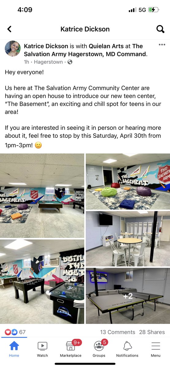 jazzman_gary's tweet photo. #SUSocialWork *screenshot from Facebook* New Community Center for teens 😊 https://t.co/g94i7Cd8Qp