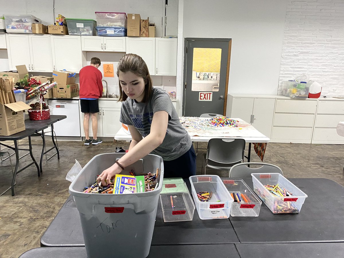 Today Grace, Noah W, Larissa T, Noah J, and Mrs. Goodman volunteered <a href="/scraps_kc/">brenda@scrapskc.org</a>. They sorted various supplies and learned more about the ways this organization supports KC’s environment, education, and homeless population through creative reuse.