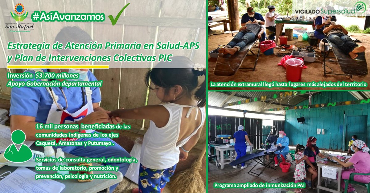 LeticiaHospital's tweet photo. #AsíAvanzamos| Se garantizó la atención a más de 16 mil personas de comunidades indígenas en territorio departamental en el programa de Atención Primaria en Salud APS.
@Supersalud https://t.co/CL2Zb4O67Q