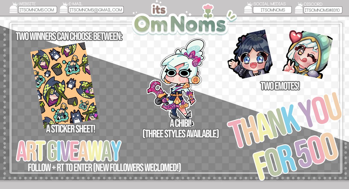 itsOmNoms's tweet photo. 【 ♡ — ꒰ GIVEAWAY꒱ ˚₊♡ 】
      ︵‿︵‿୨♡୧‿︵‿︵

Hi everyone! I'm hosting a giveaway!

╭・✦ Follow + RT to Enter
┊・✦ Ends May 30th
┊・✦ Extra Entry - Tag a Friend!
╰・✦ Opt - Recommend me an Anime / Kdrama https://t.co/HvCMUVOsli