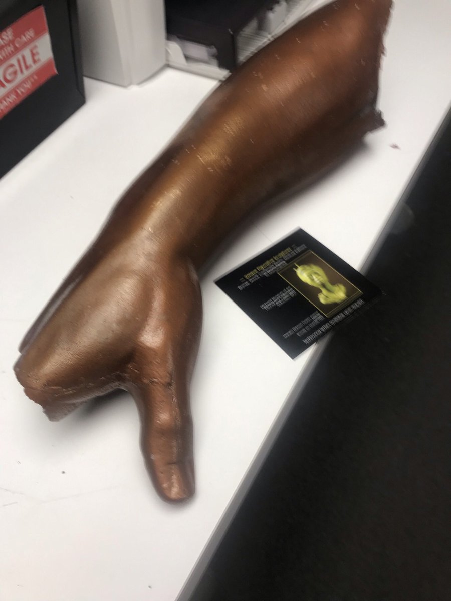 dMillie43's tweet photo. You never know what folks will bring into @FinishMasterInc to color match. Busted statue hand! https://t.co/bCslzDeAq3