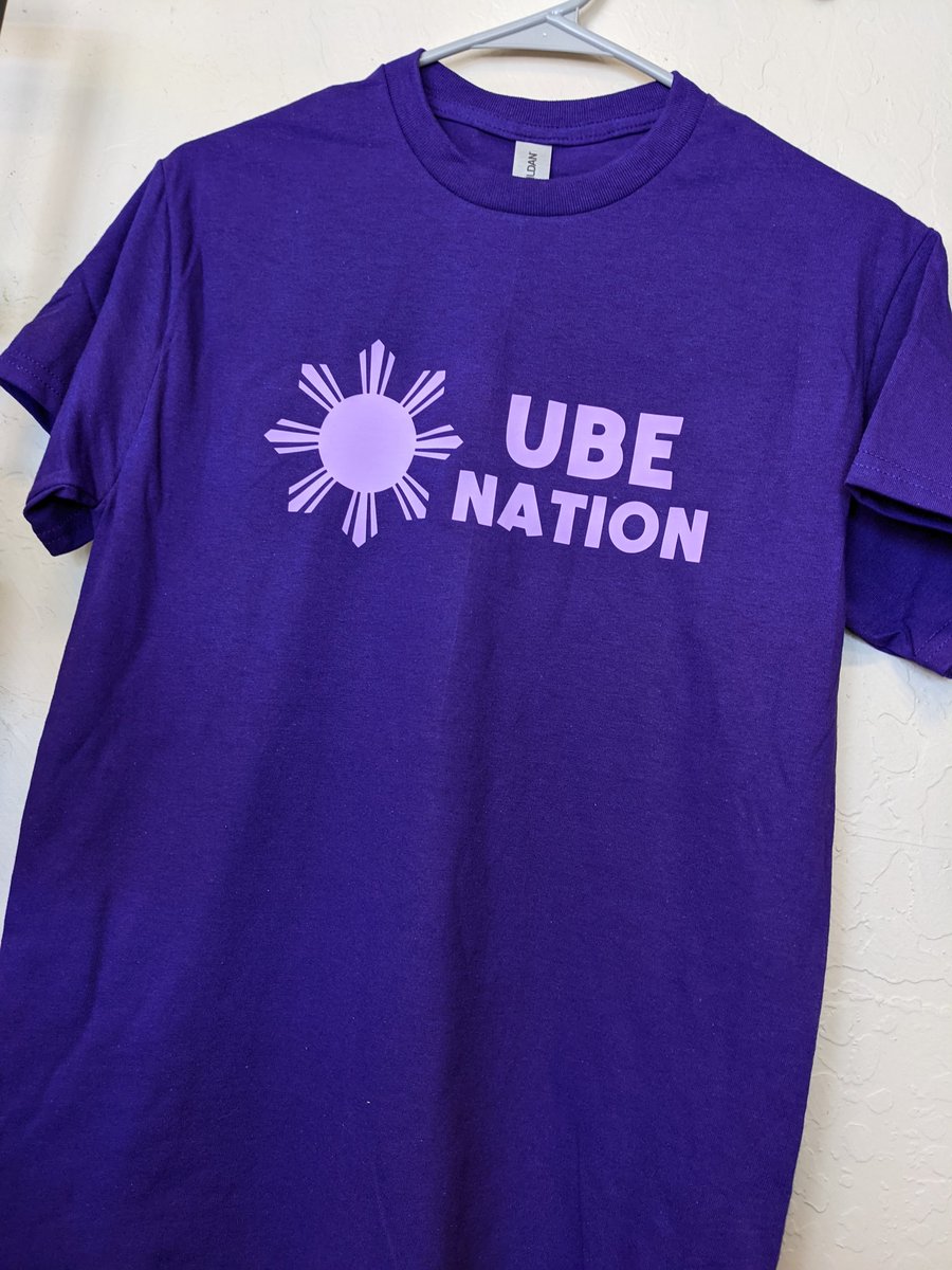 BreadBasketDC's tweet photo. Just off the press!! Fresh new shirts ready for purchase!  Available in many adult sizes!

#ubenation #ubelover #ubefestival #YumYams #yumyams2022 #ubepride #breadbasketdalycity #gopurple https://t.co/lASLliN7Aj