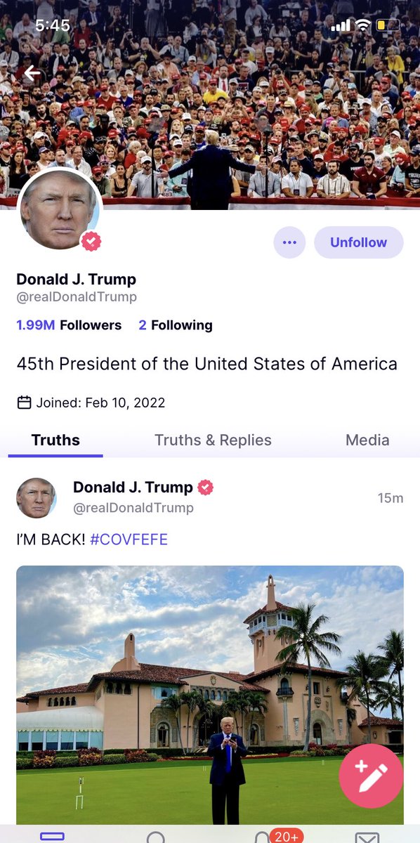 MZHemingway's tweet photo. It’s happening! Over on Truth Social… https://t.co/9xU30C5Cxv