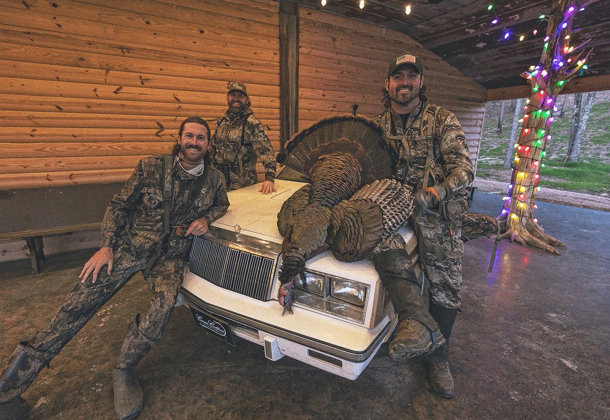 NateHosie's tweet photo. At one time the Chrysler LeBaron was every turkey hunters dream car. It’s possible that it means “strutter” in French. #MightBeTrue #ProblyIsnt #tbt #Bama #weouthere @RileyGreenMusic @HALOWaterfowl https://t.co/7eUbQorqZP