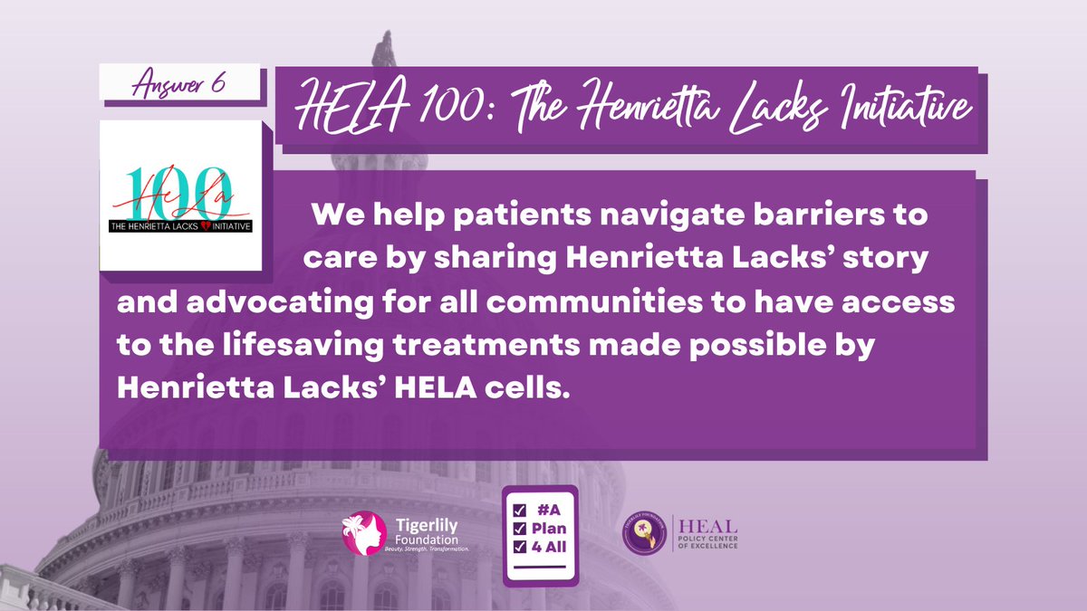 CELLebrateHeLa's tweet photo. A6: Henrietta Lacks’ #HELACells have been instrumental to #cancer research and care and that is why we advocate for all communities to have access to the breakthroughs made possible! Learn more: https://t.co/D1b3FjTdFK #CervicalCancer #APlan4All https://t.co/40G19qa6xm