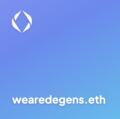 bonrolle_eth's tweet photo. These last days have been crazy, I feel very fortunate and grateful to be here with you all. We are making history. Thank you all! ๐๐๐ผ
WE ARE DEGENS!
This domain is for all of you!
#ens #ensdomains #10kClub #10k #enslove #NFTCommunity #ETH #NFTs #wearedegens #degens https://t.co/Qn5NibwbNc