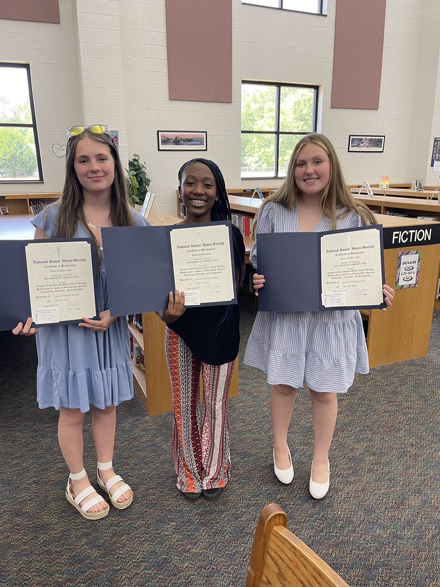 Beauty &amp; Brains! Congrats on your NJHS induction Chezney, Caliyah &amp; CheyAnne!