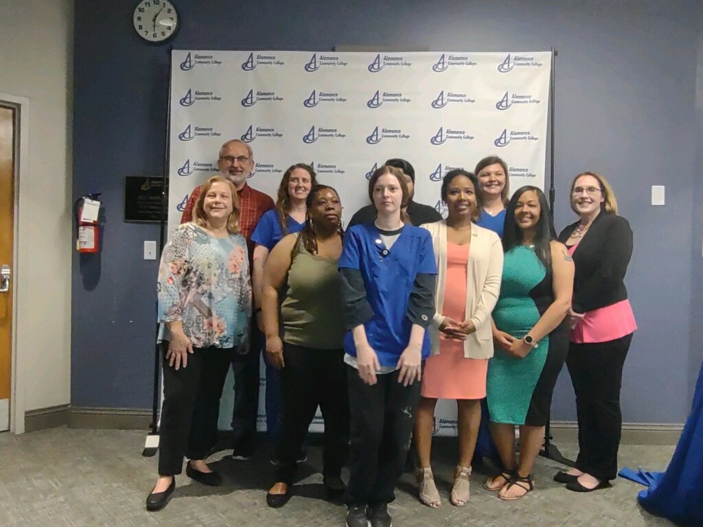 DrLedfordWaters's tweet photo. ACC spent Monday evening celebrating the grads and soon-to-be grads of the Medical Lab Technology and Histo Programs during our annual pinning ceremony. We will graduate a total of 12 MLTs and 7 HTs this academic year! #MedicalLabLadyG #LabWeek2022 #MedLabChat @AlamanceCC @ASCLS https://t.co/PBnBe3PoH9