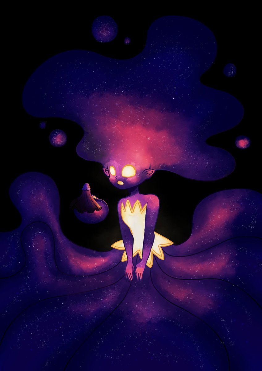 JustDorathy's tweet photo. Just an illustration I made of my character Eira, she is the space diety of my worldbuilding project 
Sidus. #art #space #illustration #drawing #fantasy https://t.co/FTNH9AoN9v