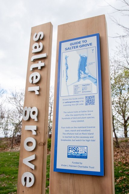 JPMajor's tweet photo. Last year I helped design some new outdoor signage for a local Warwick park @SalterGroveRI. It finally got installed this week! https://t.co/3iETS6tOCd @RhodeIslandDEM @RIAudubon @RIFoundation @NBC10 @wpri12 https://t.co/HNV4HeSueW