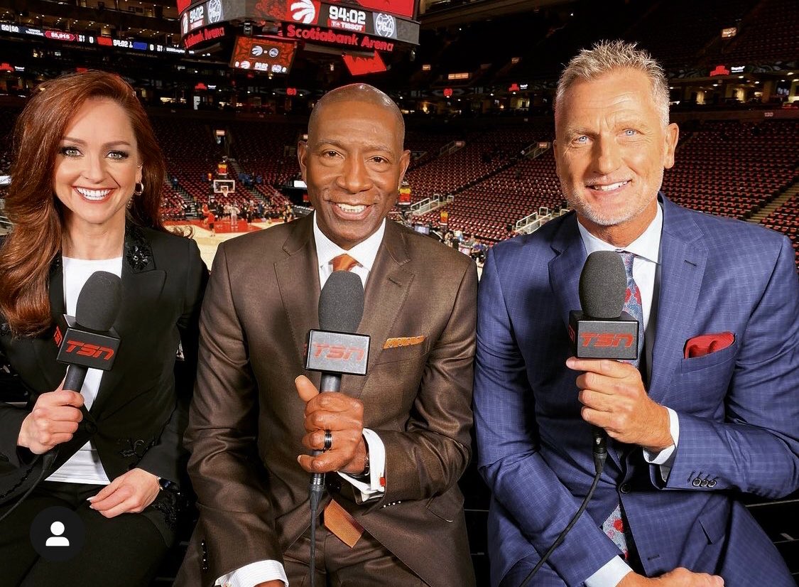 Game 6…⁦@Raptors⁩ ⁦@sixers⁩ on ⁦@TSN_Sports⁩ with ⁦@KateBeirness⁩ & ⁦@SamMitchellNBA⁩ in the house!! #WeTheNorth