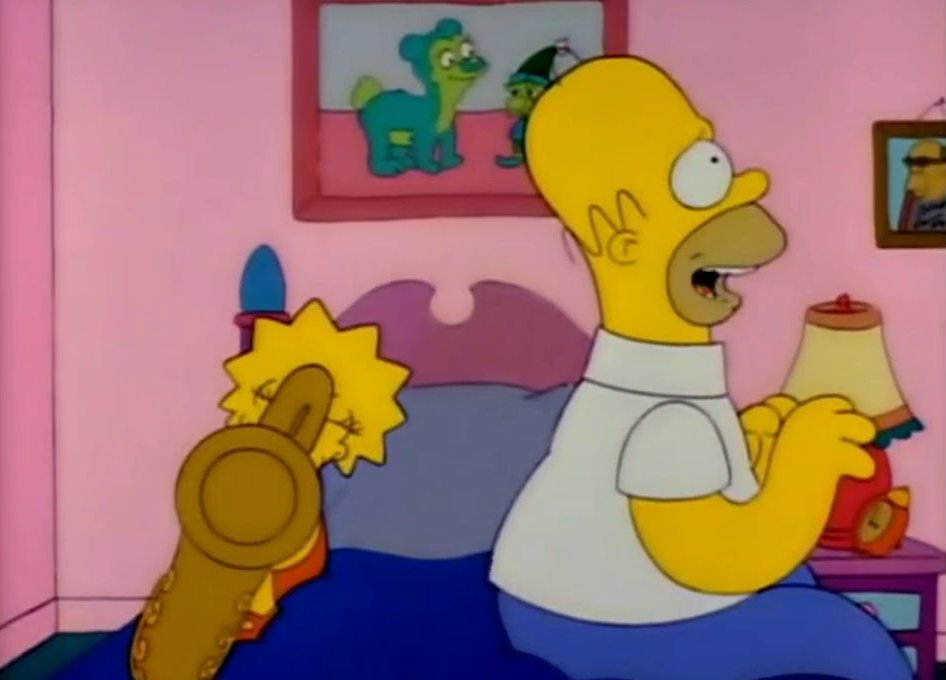 RiseFallNickBck's tweet photo. The new Simpsons Disney+ Short with Billie Eilish had Lisa flat out say that Homer does not support her music, not even "With enough beers or some earplugs"

Bull. Shit. Homer was never ever written that way, that's just insulting. https://t.co/VkHsDhOCGj