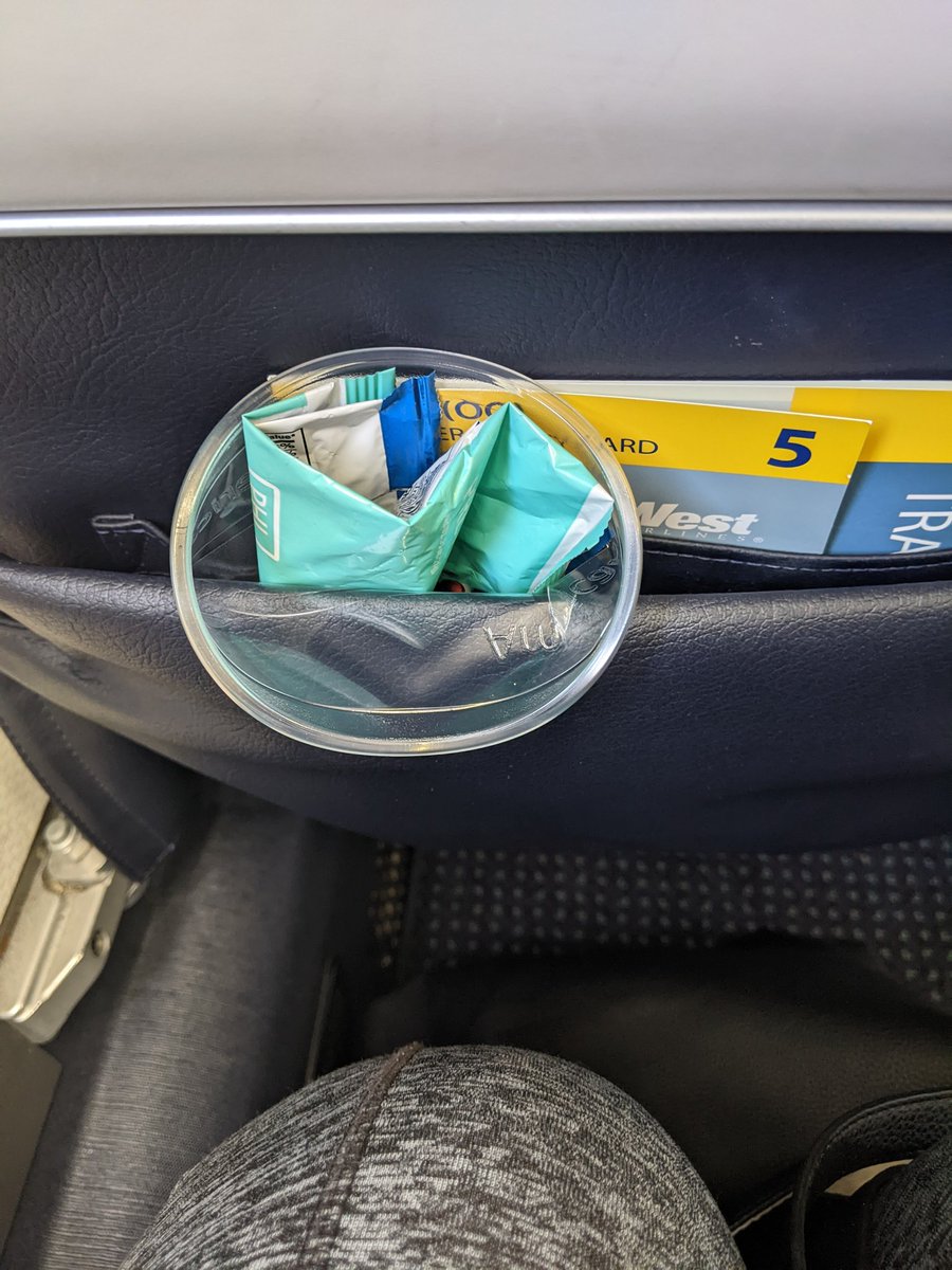 Janabinia's tweet photo. @AmericanAir doesn't look like they clean very well after flights out of Santa Fe. Just because we dropped the mask mandate, they should still be cleaning come in people..... Flight 3187 https://t.co/5VvO52ocma