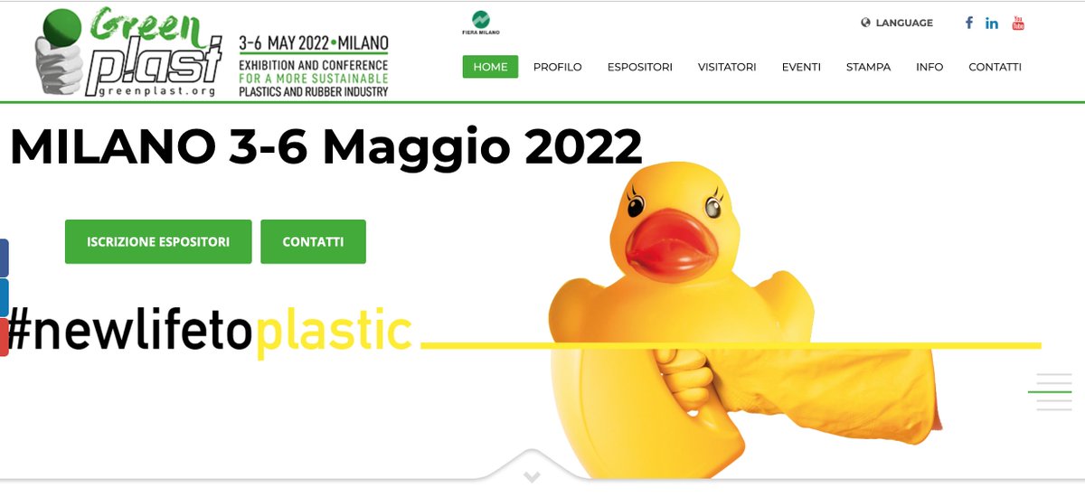 banderaontheweb's tweet photo. Meet us @FieraMilanoSpa 3-6 May 2022 for the latest on #plastic #Bioplastic #extrusion applied to
#recycling #recycle
#PET #purification
#RevoTECH
#Biopolymers
https://t.co/iImTR1GHFu
https://t.co/mRuJewmIdh https://t.co/1DkyanCxAk
