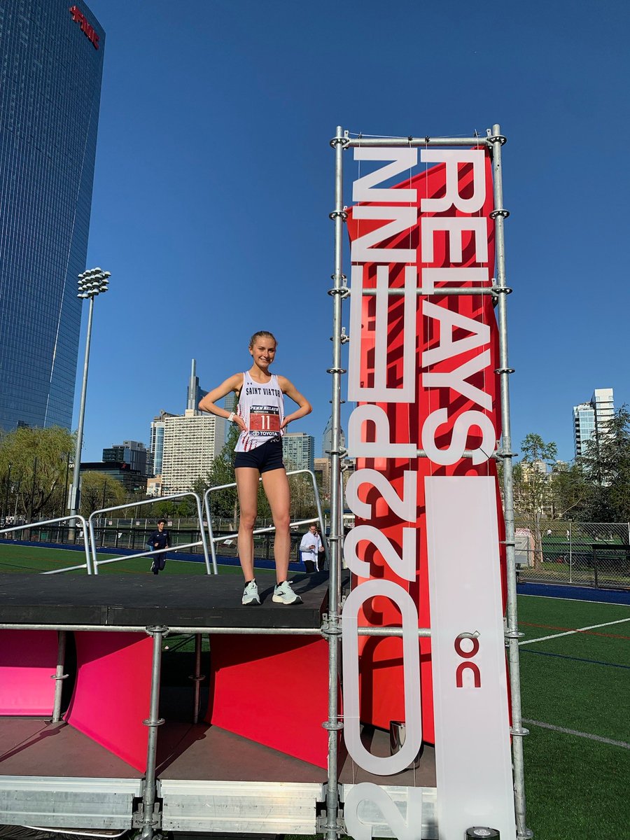 Oh MG!  4:47.36 for a full mile at the Penn Relays this afternoon!  Finished 4th overall.  Way to go!  #LionSpeed <a href="/ViatorAthletics/">Saint Viator Athletics 🦁</a>