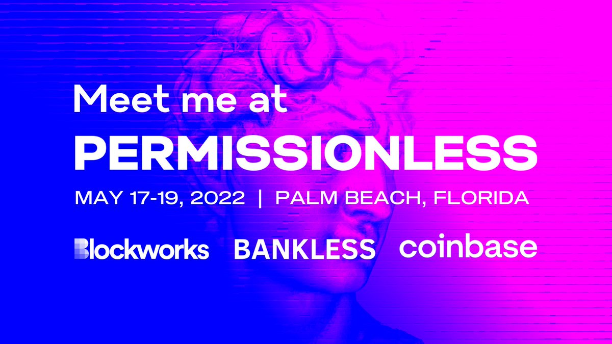 ssSHABzz's tweet photo. Catch me in Palm Beach @Permissionless Conference #permissionless https://t.co/TkImbz8pur