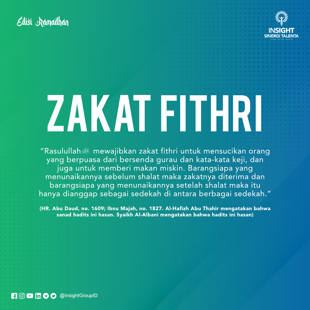 Mari sempurnakan ibadah puasa kita dengan menunaikan Zakat Fithri.

#insightdaritimurindonesia #growwithinsight #insightonlinesolutions #insightedisiramadhan #ramadhan1443h