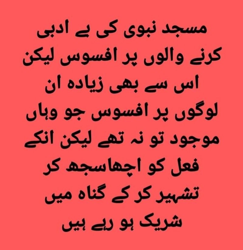 Sania523's tweet photo. @IrshadBhatti336 #توہین_مسجد_نبوی_نامنظور https://t.co/3sqQnQdz7T