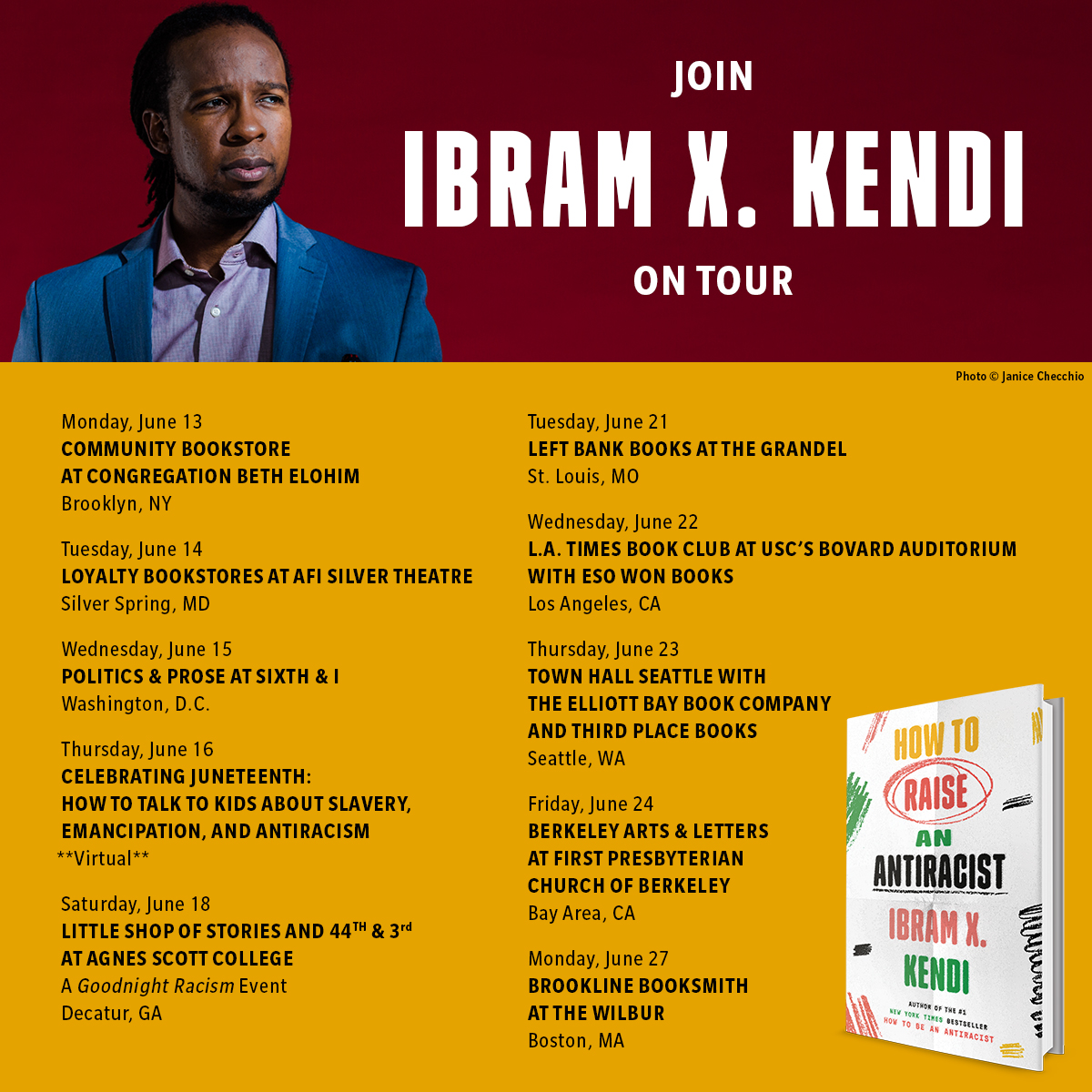 JOIN IBRAM X. KENDI ON TOUR.     https://www.ibramxkendi.com/events 