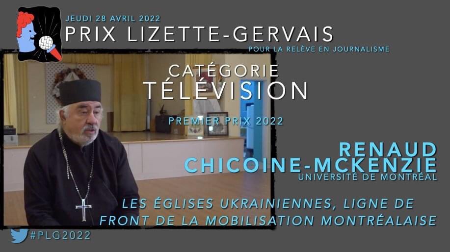 Le premier prix dans la catégorie télévision est décerné à Renaud Chicoine-Mckenzie 🏆

Pour consulter son reportage => youtube.com/watch?v=xRilJf…  #plg2022